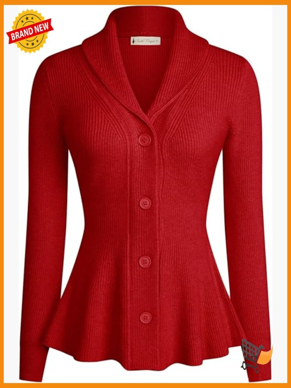 Vintage Shawl Lapel Cardigan Sweater - V-Neck Button Down Outwear